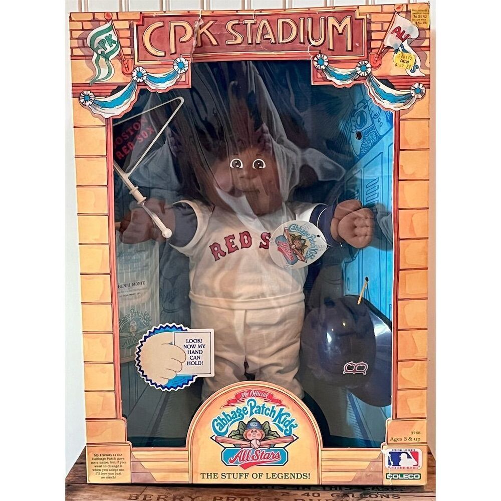 NIB Vintage 1986 Cabbage Patch Kids All Stars Boston Red Sox Doll Henri Monte
